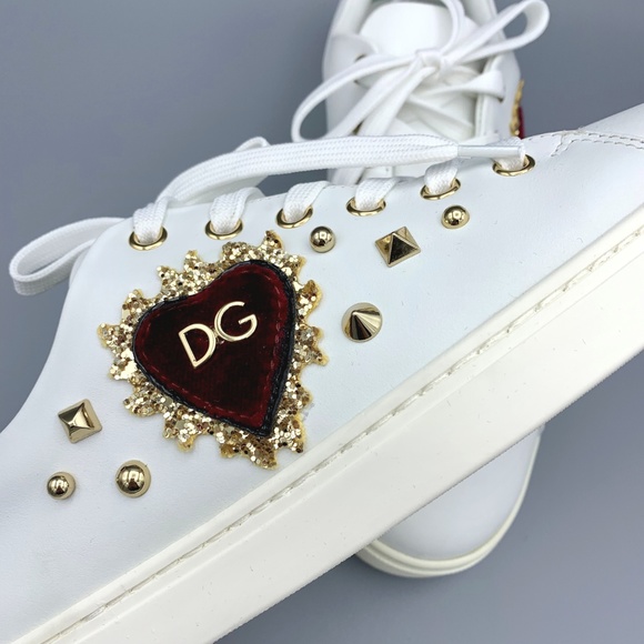 NIB DOLCE & GABBANA Heart Portofino Sneakers - Picture 8 of 14